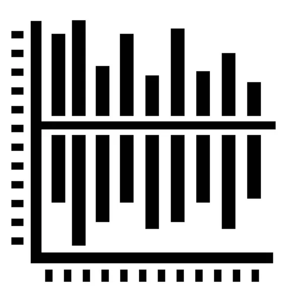 Graphical Representation Vertical Bar Chart Column Graph — Stock Vector