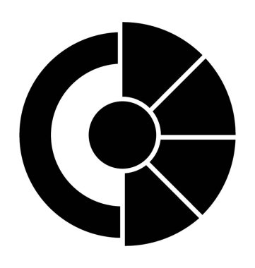 Halka grafik tasvir infographics ile yuvarlak şekil grafiği 