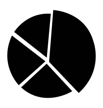 Pasta grafiği temsil eden kesit yuvarlak grafik 