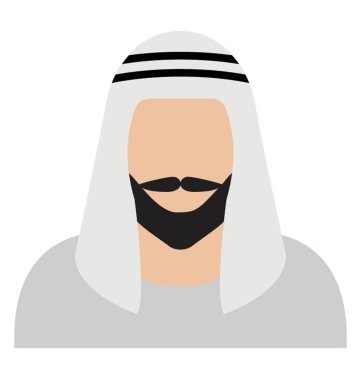 Headdress Arap tasvir eden insan bir avatar 