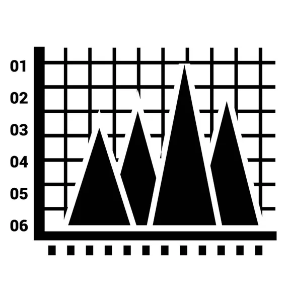 Triângulo Forma Gráfico Como Uma Pirâmide Retratando Gráfico Pirâmide — Vetor de Stock