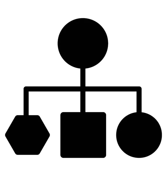 Een Organigram Met Hiërarchie — Stockvector