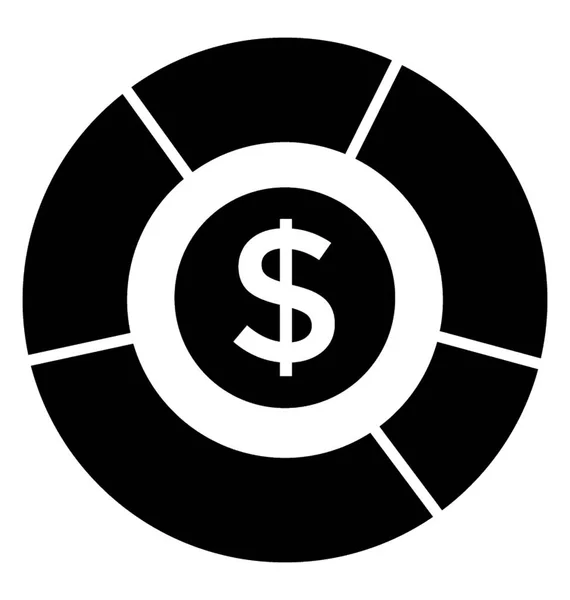 Beignet Comme Dollar Dans Graphique Montrant Graphique Beignet — Image vectorielle