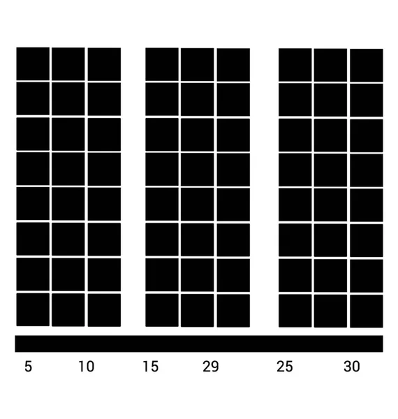 Gráfico Barras Com Frequência Relativa Retratando Histograma — Vetor de Stock