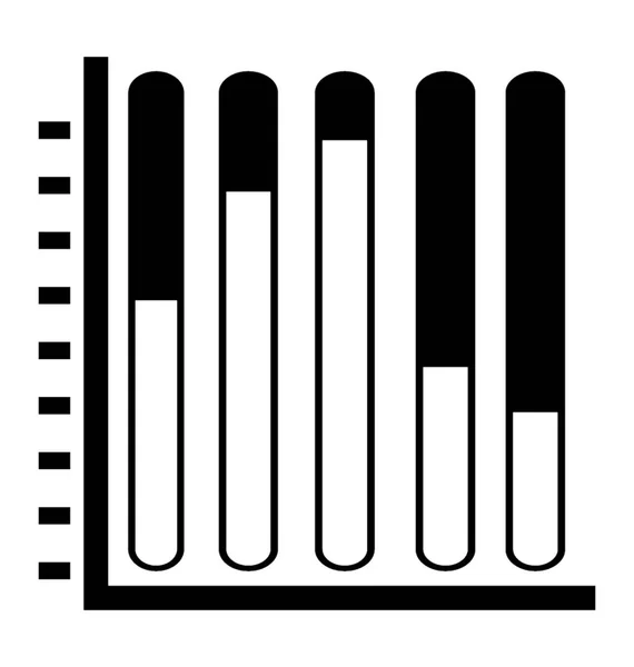 Grafikus Ábrázolása Egy Függőleges Sáv Diagram Más Néven Egy Oszlopdiagram — Stock Vector