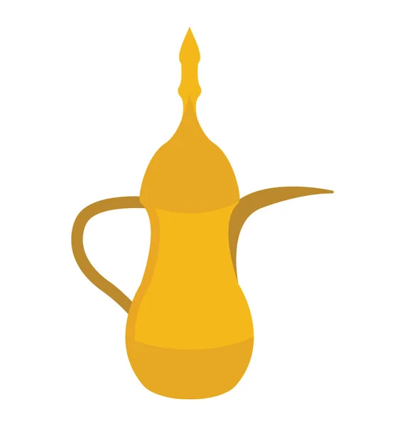 一个名叫 Dallah 的老式茶壶 — 图库矢量图片