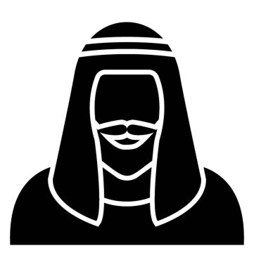 Headdress Arap tasvir eden insan bir avatar 