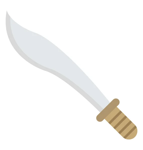 Cuchillo Árabe Llamado Janbiya — Vector de stock