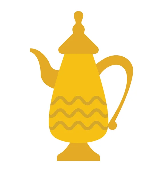 一个名叫 Dallah 的老式茶壶 — 图库矢量图片