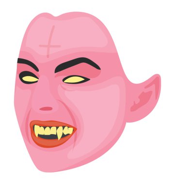 Korkunç yüzü olan bir kan emici vampir 