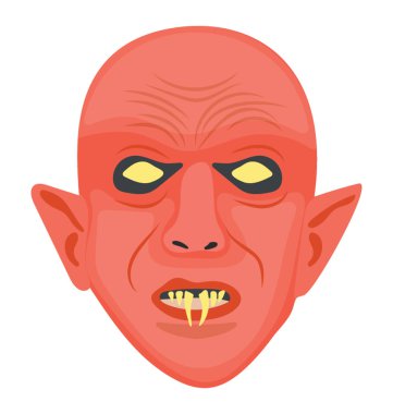 Korkunç yaratık kızgın surat, sahip kızgın iblis 