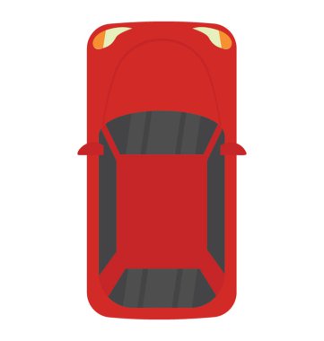 Küçük iki kişilik araba şehir otomobili simgesidir 