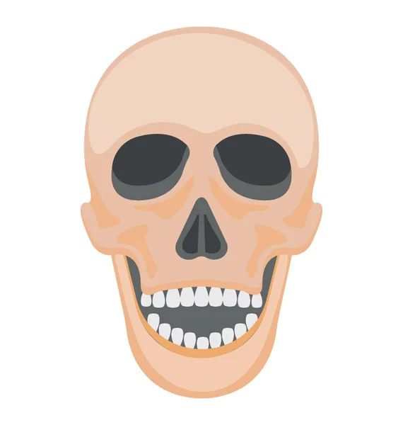 Cráneo Humano Con Expresiones Sonrientes — Vector de stock