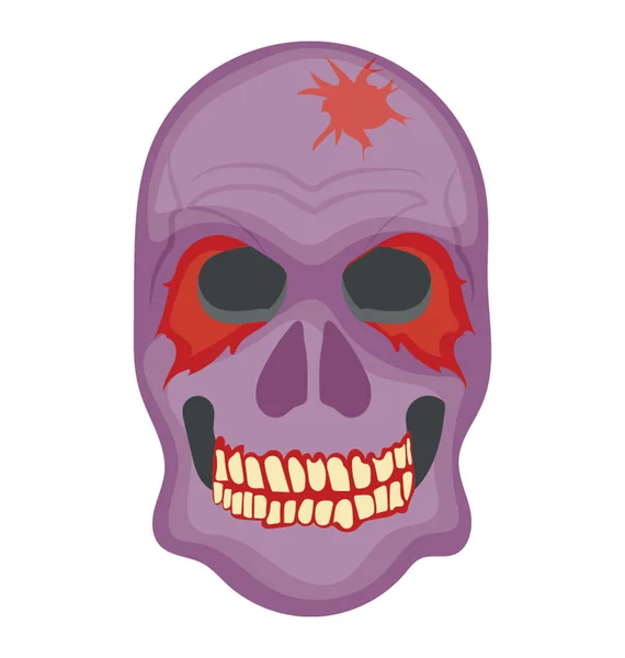 Personaje Halloween Con Cara Espeluznante — Vector de stock