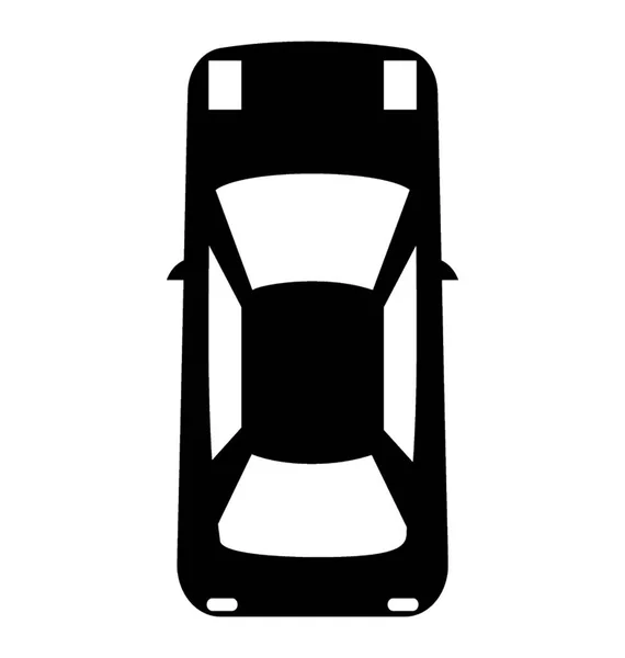 Small Car Glyph Icon — Stock Vector