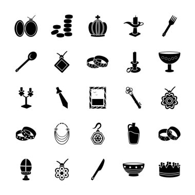Hazine glif Icons Set