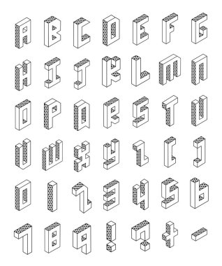 Alfabe ve sayı vektör simgeler 