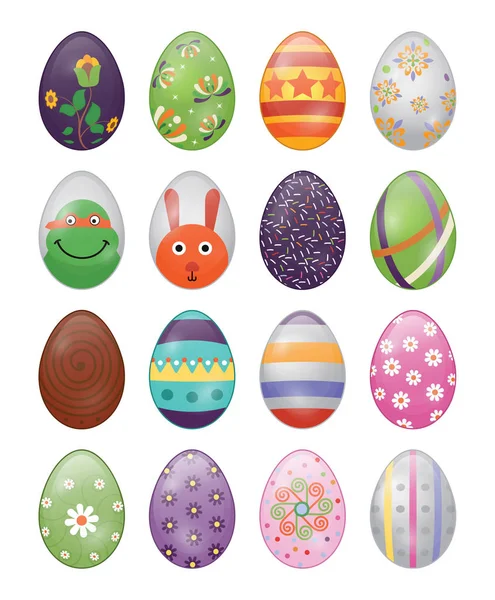 Painted Easter Eggs Icon — Stock Vector