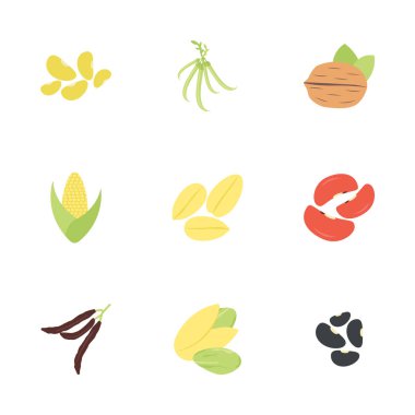 Tahıl ve sebze Icons Set 