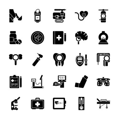 Medical Checkup Glyph Icons  clipart