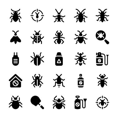 Pest Control Vector Icons clipart