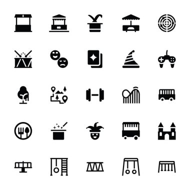 Macera Parkı glif simgeler 