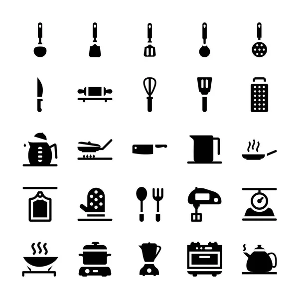 Accessoires Cuisine Icônes Pack — Image vectorielle