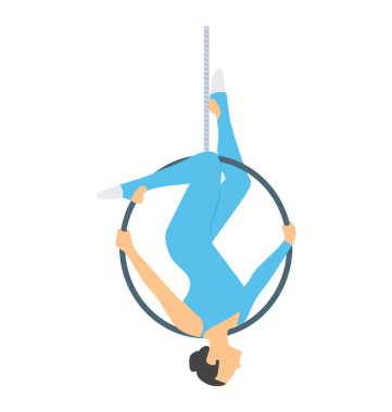 Bir sirkte hava hoop hüner