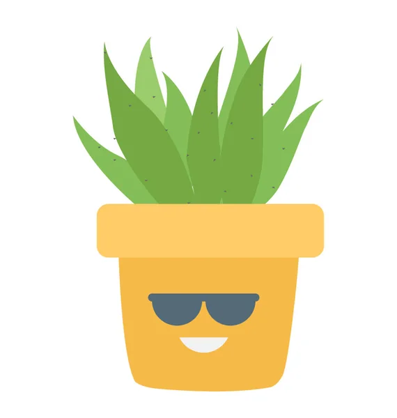 Cactus Verano Con Emoji Dibujos Animados — Archivo Imágenes Vectoriales