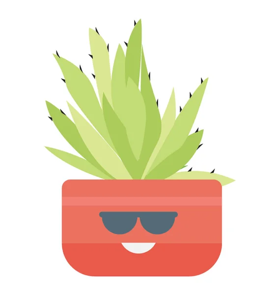 Cactus Verano Con Emoji Dibujos Animados — Archivo Imágenes Vectoriales