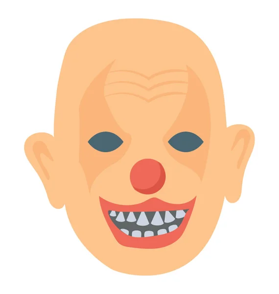 Lächeln Clownskostüm Für Zirkus — Stockvektor