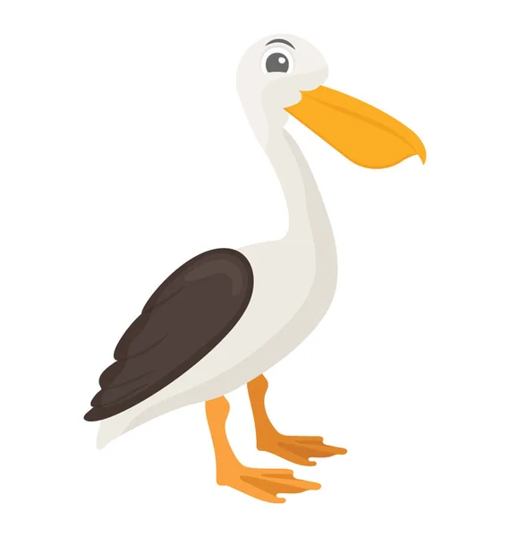 Eine Ente Mit Weißer Farbe Ist Ein Nutztier — Stockvektor