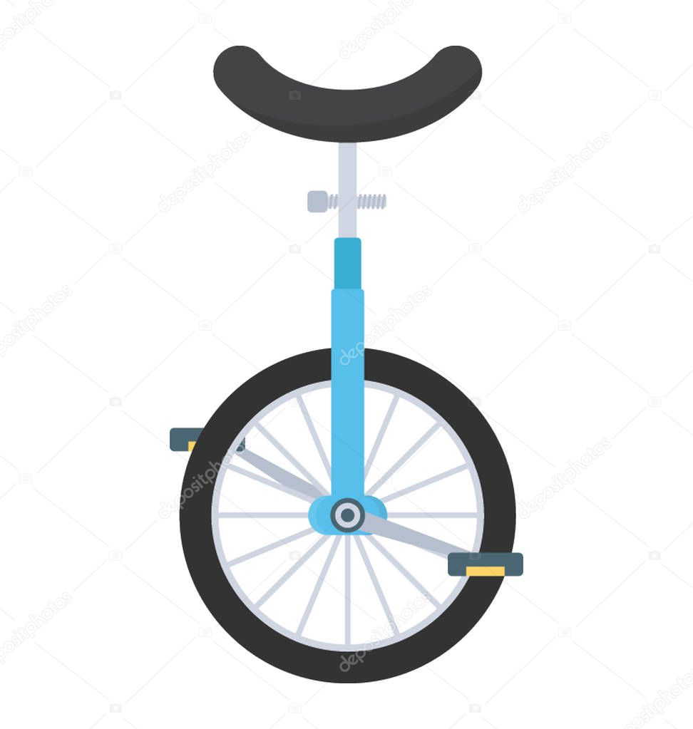 Single tyre unicycle for circus tricks 