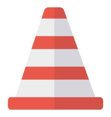 Trafik ve millet durdurmak için koni şekli olan bir inşaat bariyer 