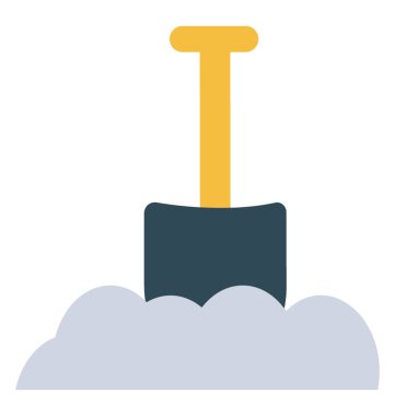 Bir kürek aracı ile geniş ağız ve çimento, kürek gibi 