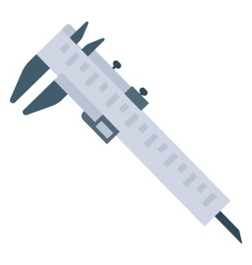 Şeyler, vernier Kaliper çapını ölçmek için bir ölçek yazı aracı 