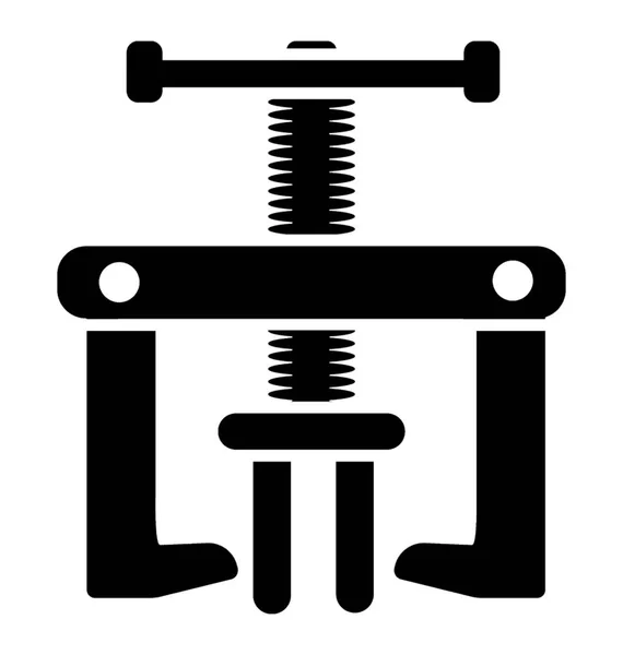 Machine Aan Scherpen Noten Pers Schroef Schroef Presser Beeltenis — Stockvector