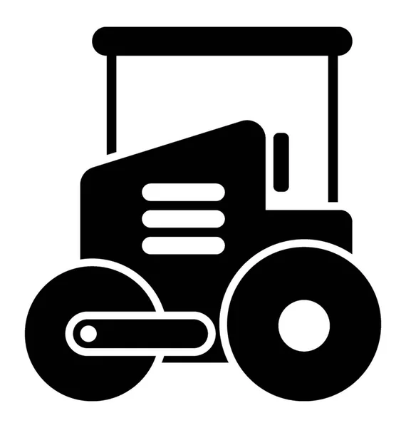 Vehicle Having Heavy Wheel Characterizing Bulldozer — Stock Vector
