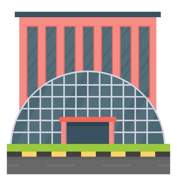 Плоская Икона Дизайна Роскошного Офиса — стоковый вектор