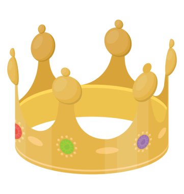 Taç düz renkli simge