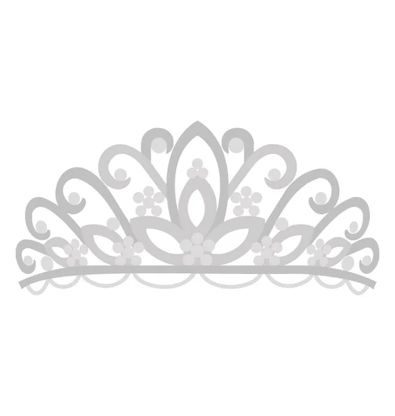 Crown Platt Färgad Ikon — Stock vektor