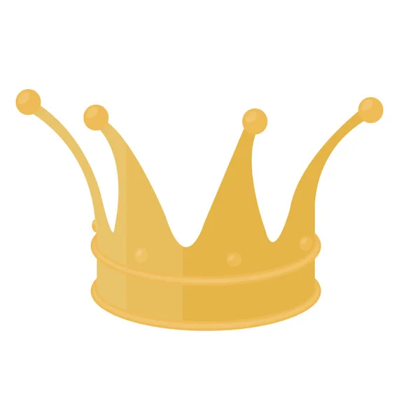 Crown Ploché Barevné Ikony — Stockový vektor