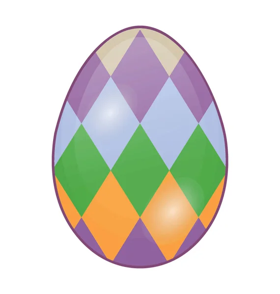 Huevo Pascua Icono Plano — Vector de stock