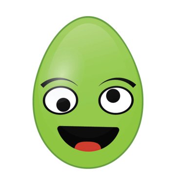 Paskalya yumurtası düz renkli simge