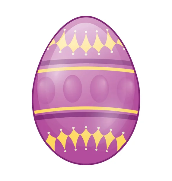 Easter Egg Flat Colored Icon — Stock Vector