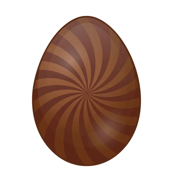 Easter Egg Flat Colored Icon — Stock Vector