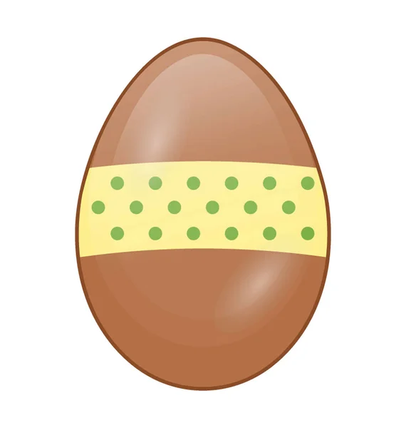 Easter Egg Flat Colored Icon — Stock Vector