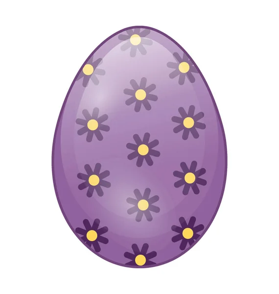 Huevo Pascua Icono Color Plano — Vector de stock