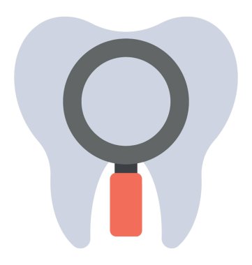 Diş, diş check-up üzerinde büyüteç