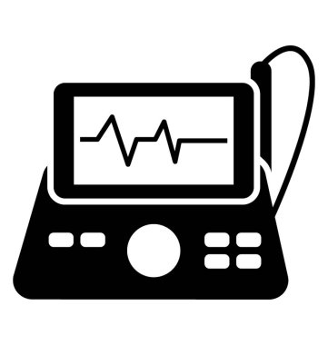 Kalp atışlarını ve ekokardiyogram makinesini izlemek için tıbbi ekipman.